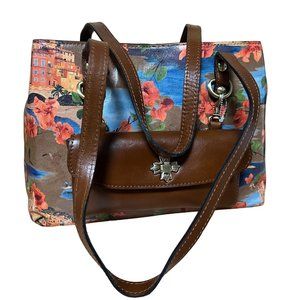 Patricia Nash Julien Leather Convertible Tote Bag Purse M/L French Riveria NWT